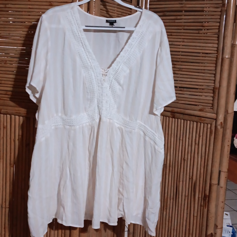 Beautiful blouse cream and white color